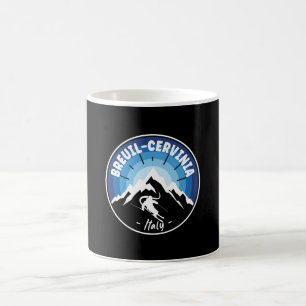 Skifahren in Breuil-Cervinia Italien Kaffeetasse
