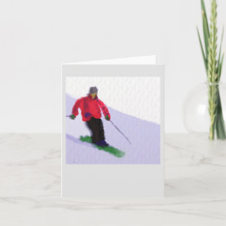 Skifahren in der Skipiste Karte