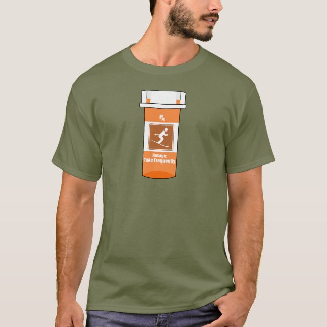 Skifahren ist mein Medikament T-Shirt (Vorderseite)