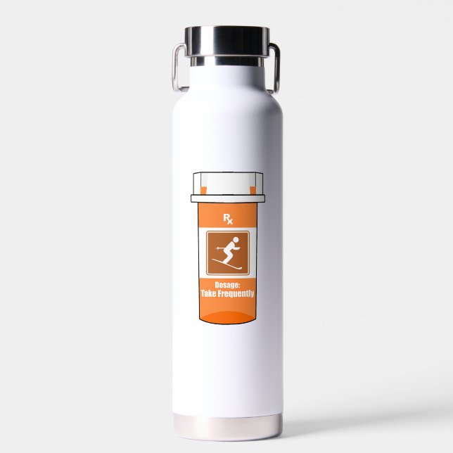Skifahren ist mein Medikament Trinkflasche (Vorne)