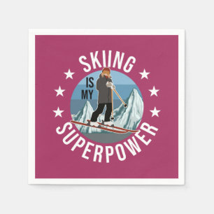 Skifahren Ist Meine Superkraft Serviette