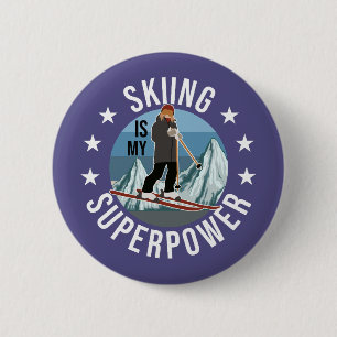 Skifahren ist meine Supermacht Button