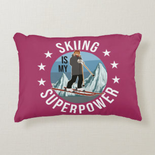 Skifahren ist meine Supermacht Dekokissen