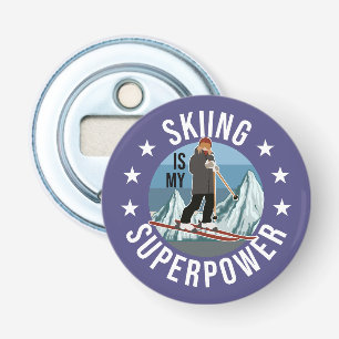 Skifahren ist meine Supermacht Flaschenöffner
