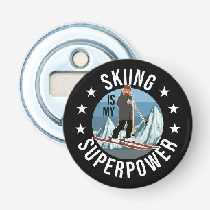 Skifahren ist meine Supermacht Flaschenöffner