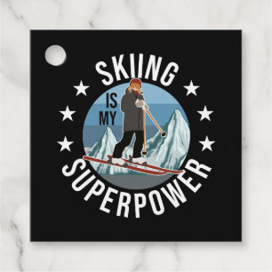 Skifahren ist meine Supermacht Geschenkanhänger