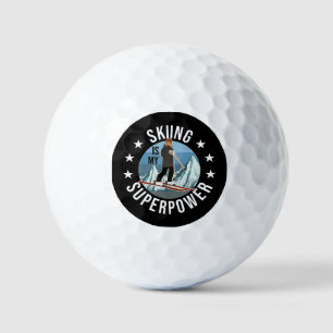 Skifahren ist meine Supermacht Golfball