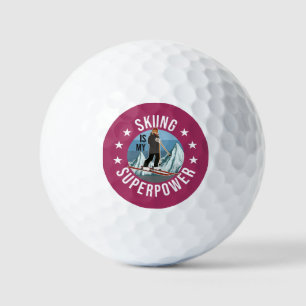 Skifahren ist meine Supermacht Golfball