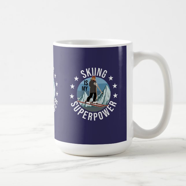 Skifahren ist meine Supermacht Kaffeetasse (Rechts)