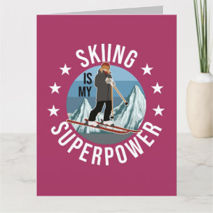 Skifahren ist meine Supermacht Karte
