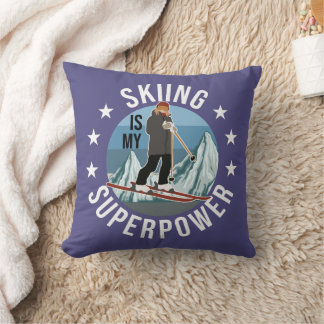 Skifahren ist meine Supermacht Kissen