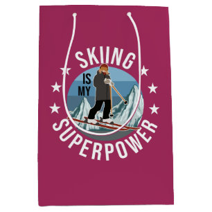 Skifahren ist meine Supermacht Mittlere Geschenktüte