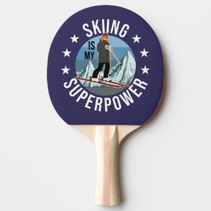 Skifahren ist meine Supermacht Tischtennis Schläger