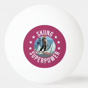 Skifahren ist meine Supermacht Tischtennisball