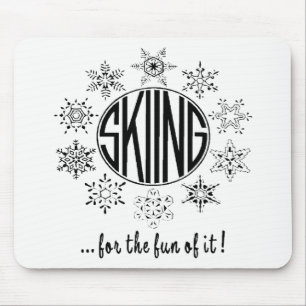 Skifahren ist Spaß - Mousepad