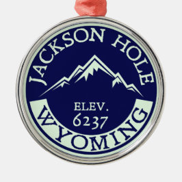 Skifahren Jackson Hole Wyoming, das Snowboard Ornament Aus Metall