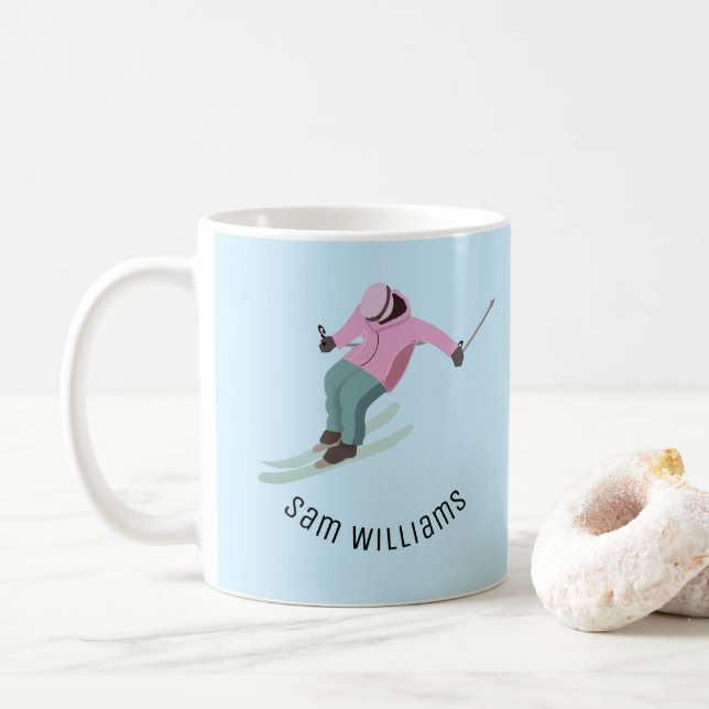 Skifahren Kaffeetasse (Mit Donut)