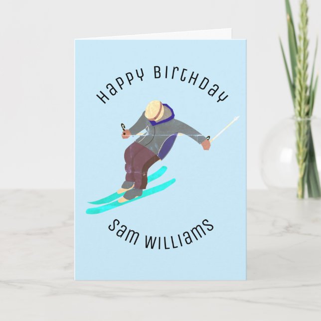 Skifahren Karte (Vorderseite)