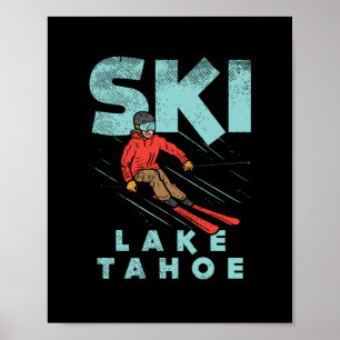 Skifahren Lake Tahoe Poster