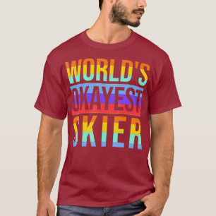 Skifahren LGBT Gay Les Okest Skier T-Shirt