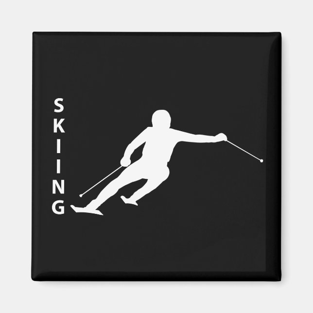 Skifahren Magnet (Vorne)