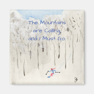 Skifahren Magnet