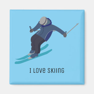 Skifahren Magnet