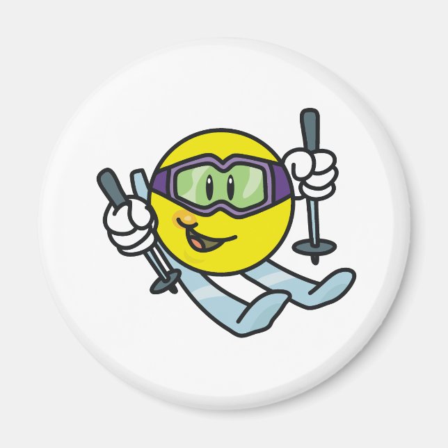 Skifahren Magnet (Vorne)