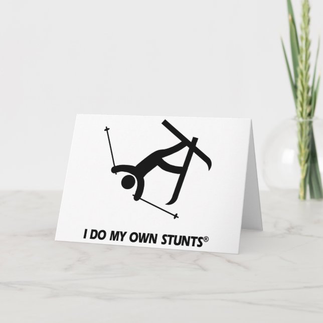 Skifahren meine eigenen Stunts Karte (Vorderseite)