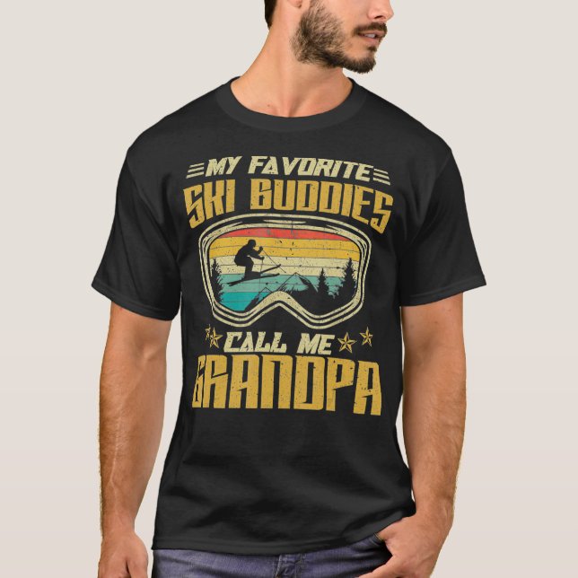 Skifahren meine Lieblings-Ski-Buddies nennen mich  T-Shirt (Vorderseite)