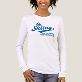 Skifahren – Minimalistische Wintersport-Typografie Tri-Blend Shirt