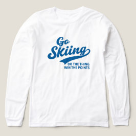 Skifahren – Minimalistische Wintersport-Typografie Tri-Blend Shirt