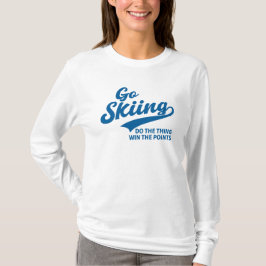 Skifahren – Minimalistisches Wintersport-Typografi T-Shirt