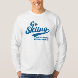 Skifahren – Minimalistisches Wintersport-Typografi T-Shirt