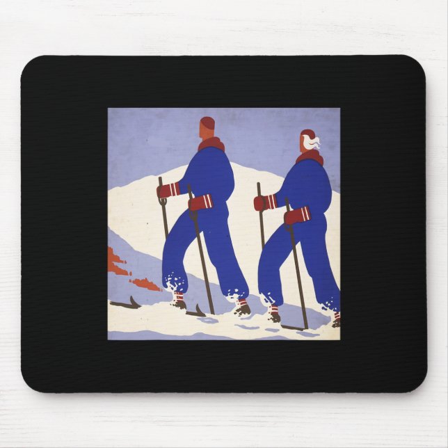 Skifahren Mousepad (Vorne)