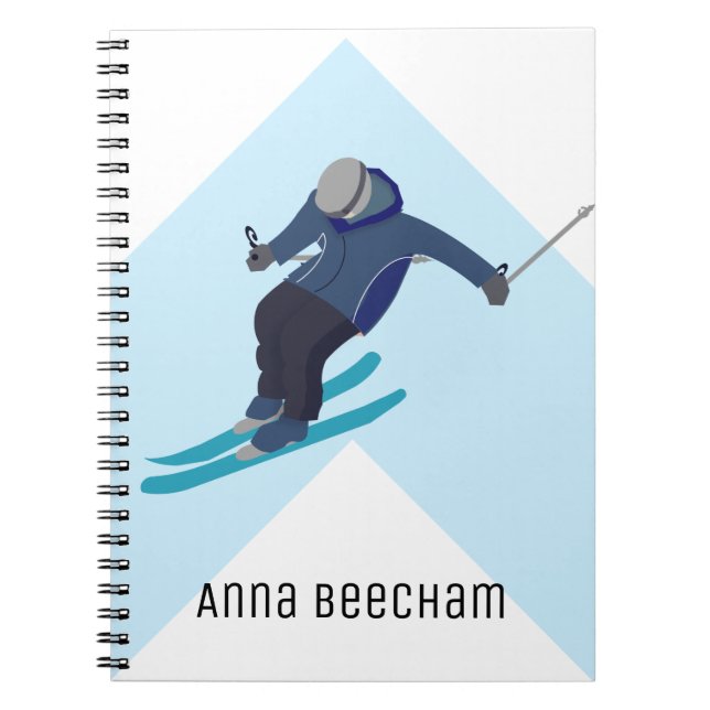 Skifahren Notizblock (Vorderseite)
