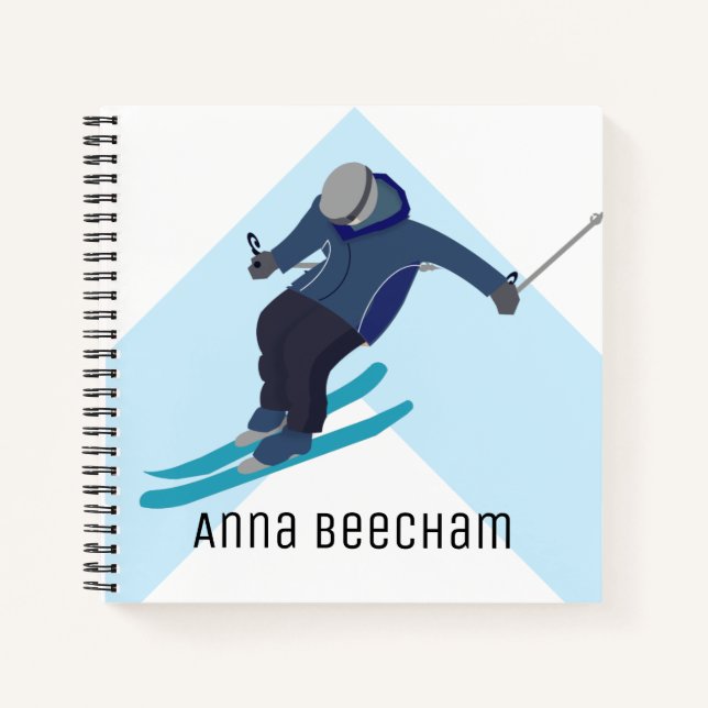 Skifahren Notizbuch (Vorderseite)