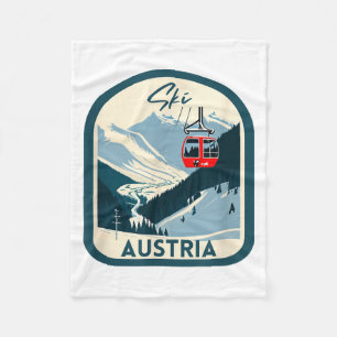 Skifahren Österreich Retro-Stil österreichisches S Fleecedecke