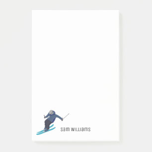 Skifahren Post-it Klebezettel