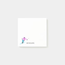 Skifahren Post-it Klebezettel