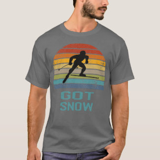 Skifahren Retro Langschläfchen T-Shirt