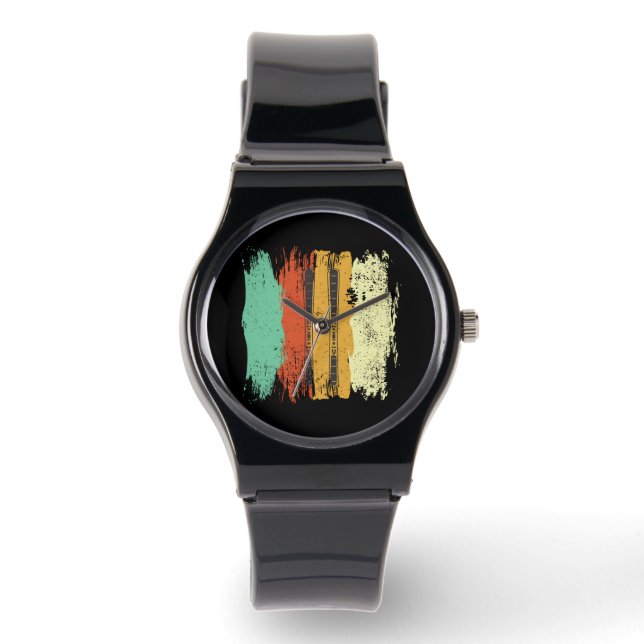 Skifahren Retro Ski Armbanduhr (Vorderseite)