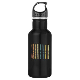 Skifahren - Sammlung von Skischulen Edelstahlflasche