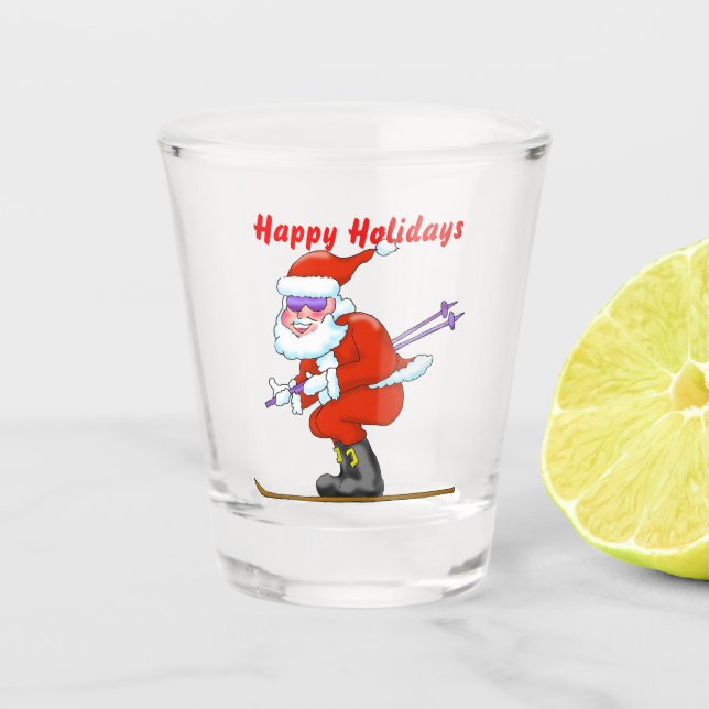 Skifahren-Sankt-Schnapsglas Schnapsglas (Vorderseite)