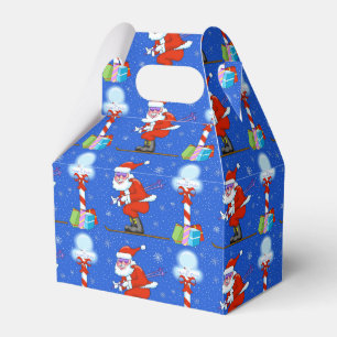 Skifahren Santa an der Weihnachtszeit-Geschenkboxe Geschenkschachtel