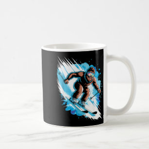 Skifahren Sasquatch Wintersport Skifahrer lustig S Kaffeetasse