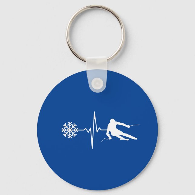 Skifahren Schlüsselanhänger (Vorderseite)