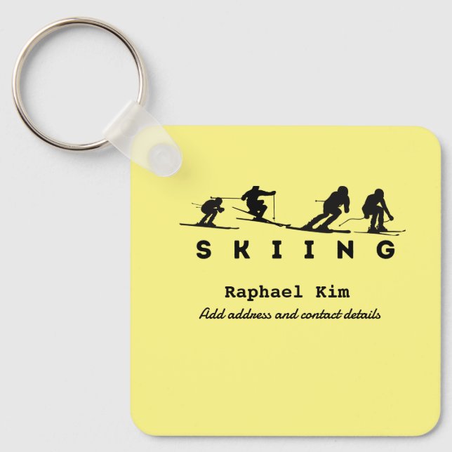 Skifahren Schlüsselanhänger (Vorderseite)
