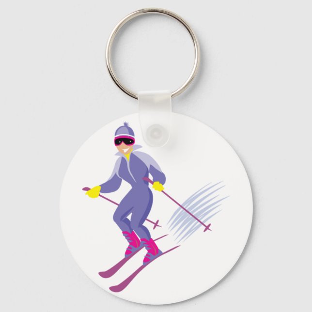 Skifahren Schlüsselanhänger (Vorderseite)