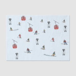 Skifahren Seidenpapier